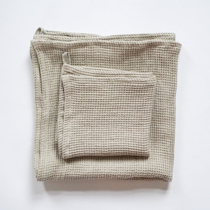 Linen waffle towel