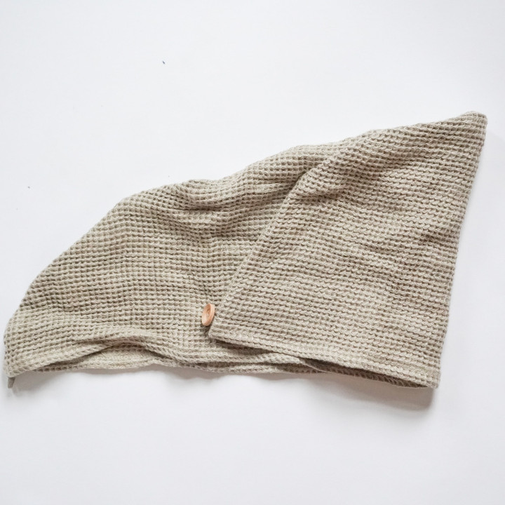Linen hair turban