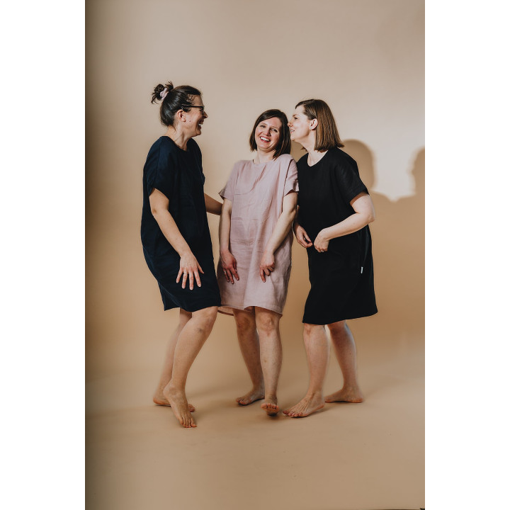 Britta hørkjole (blæk)