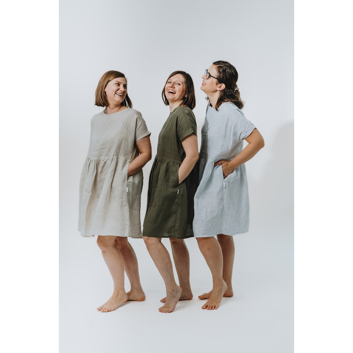 Lisa hørkjole (naturlig)