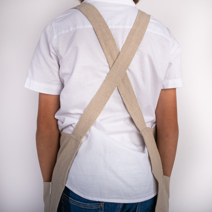 Fartuszek dziecięcy Lotta (naturalny heavy) - na szelkach