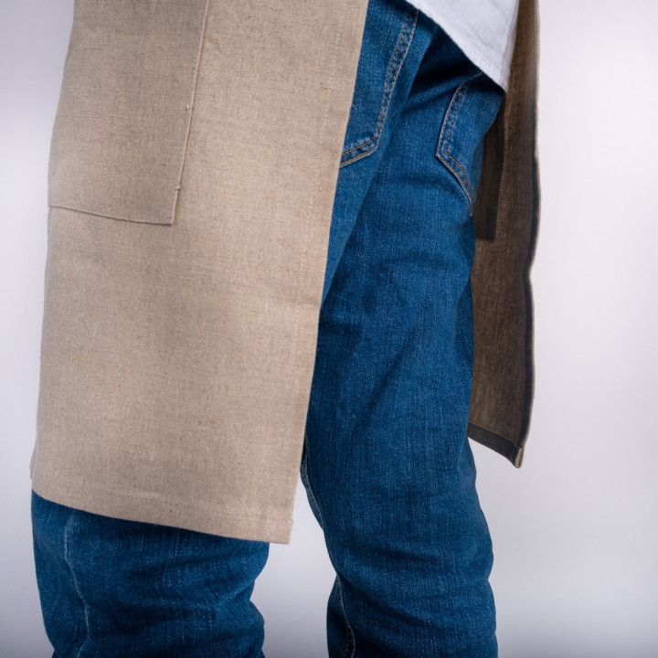 Fartuszek dziecięcy Lotta (naturalny heavy) - na szelkach