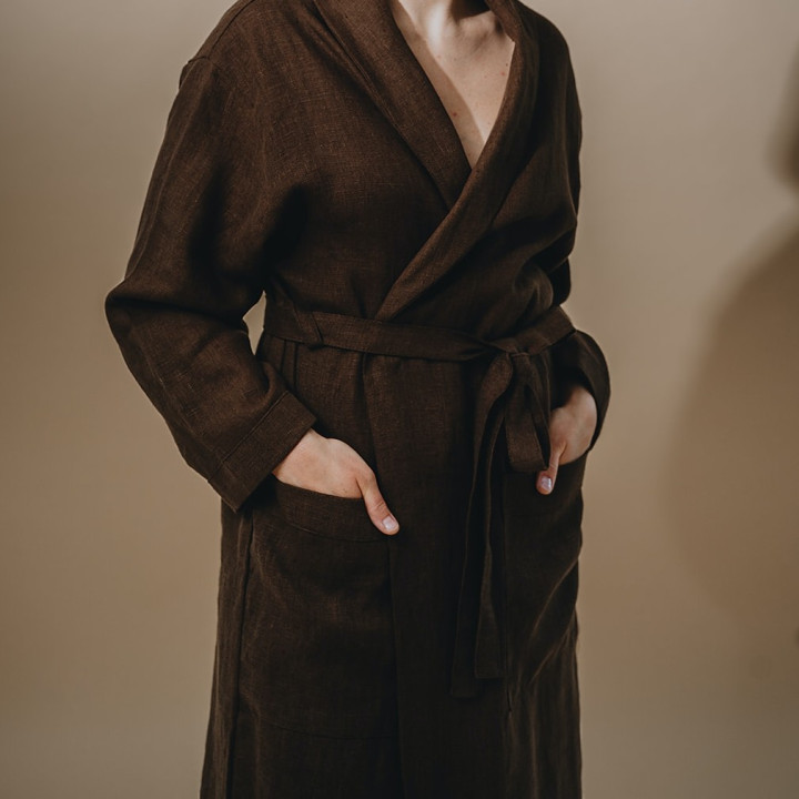 Lniany szlafrok | 100% naturalny i miękki len