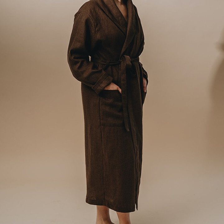Lniany szlafrok | 100% naturalny i miękki len