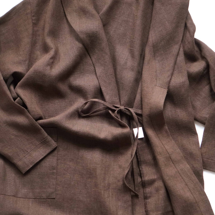 Lniany szlafrok | 100% naturalny i miękki len