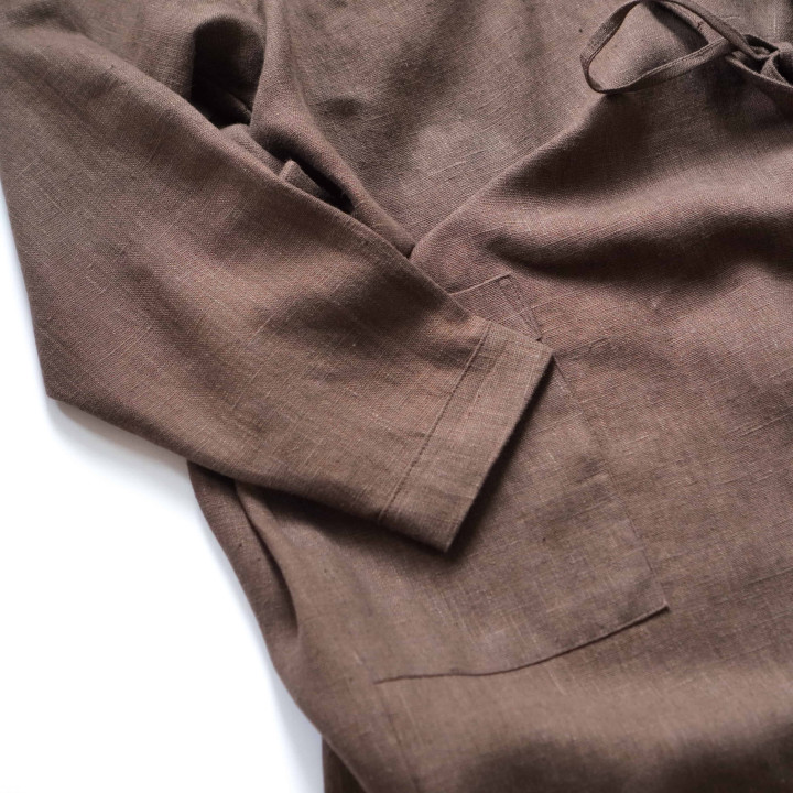 Lniany szlafrok | 100% naturalny i miękki len