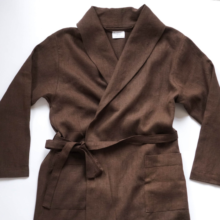 Lniany szlafrok | 100% naturalny i miękki len