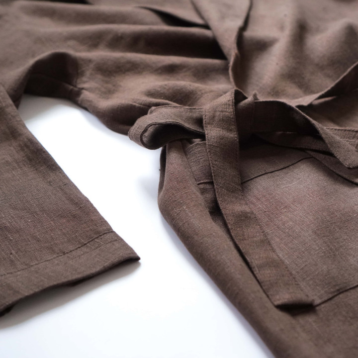 Lniany szlafrok | 100% naturalny i miękki len