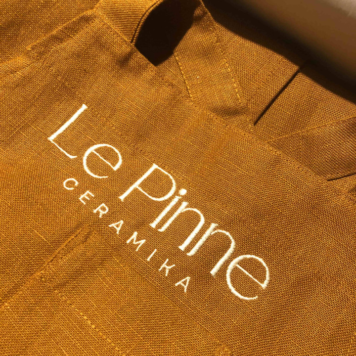 Apron with logo (natural)