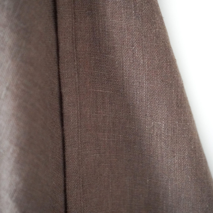 Lniany ręcznik plażowy (czekoladowy)