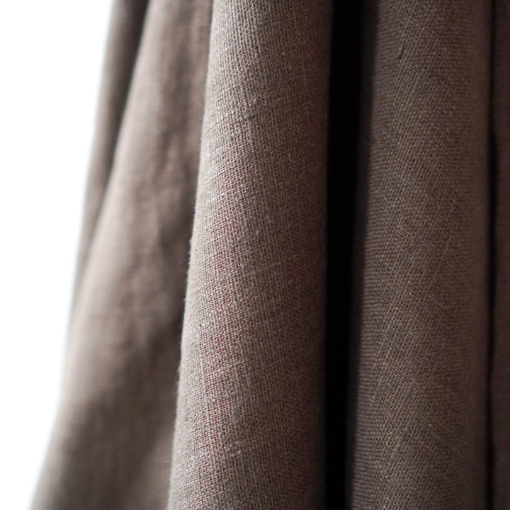 Lniany ręcznik plażowy (czekoladowy)