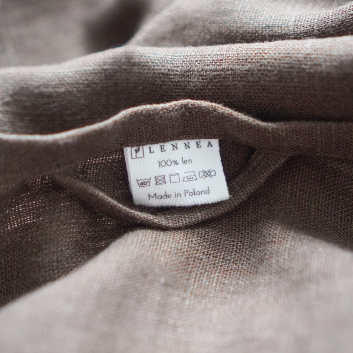 Lniany ręcznik plażowy (czekoladowy)