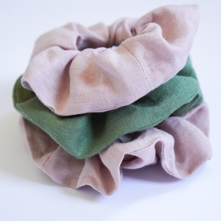 Scrunchie hårbånd i hør