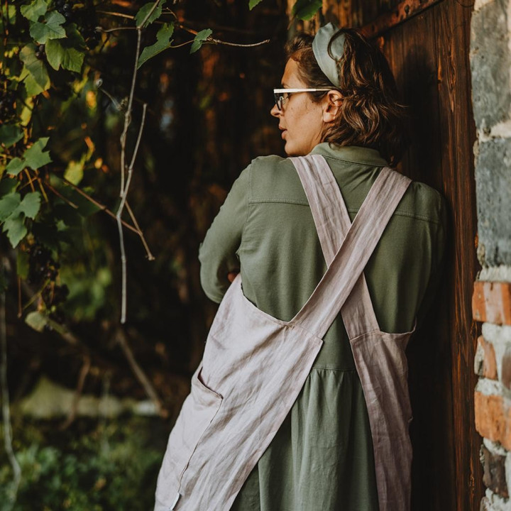 Japansk forklæde Madika (powder pink)