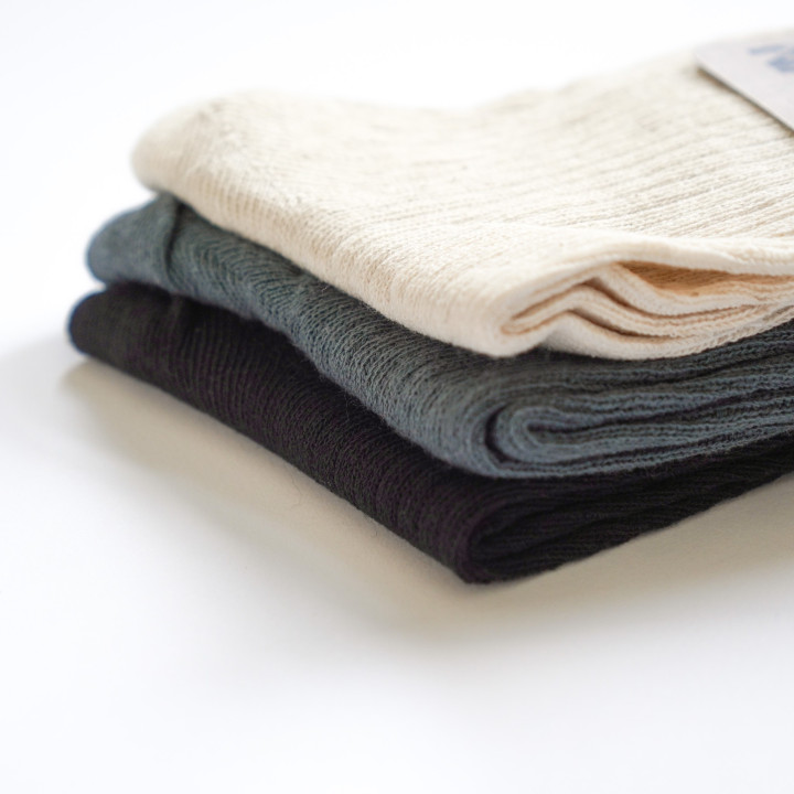 Lniane skarpetki w prążki