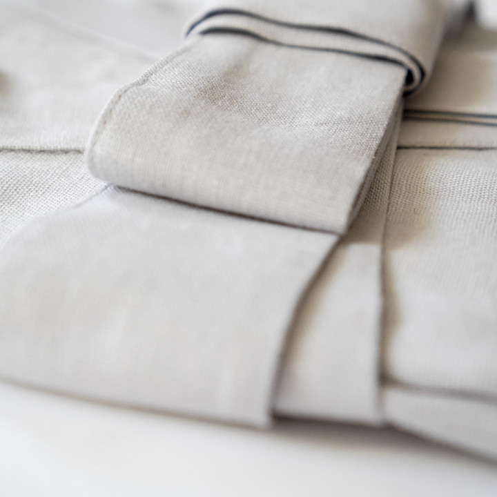 Lniane kimono do jogi (popiel) - uszyte w Polsce | Lennea