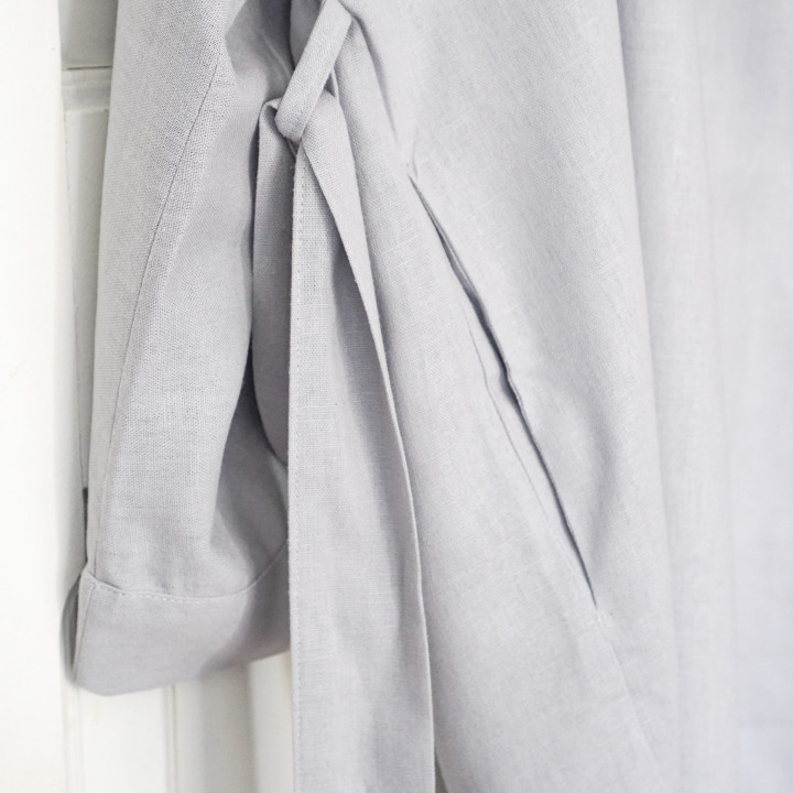 Lniane kimono do jogi (popiel) - uszyte w Polsce | Lennea
