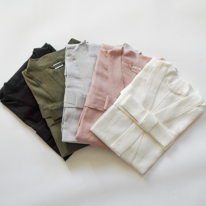 Lniane kimono (khaki)
