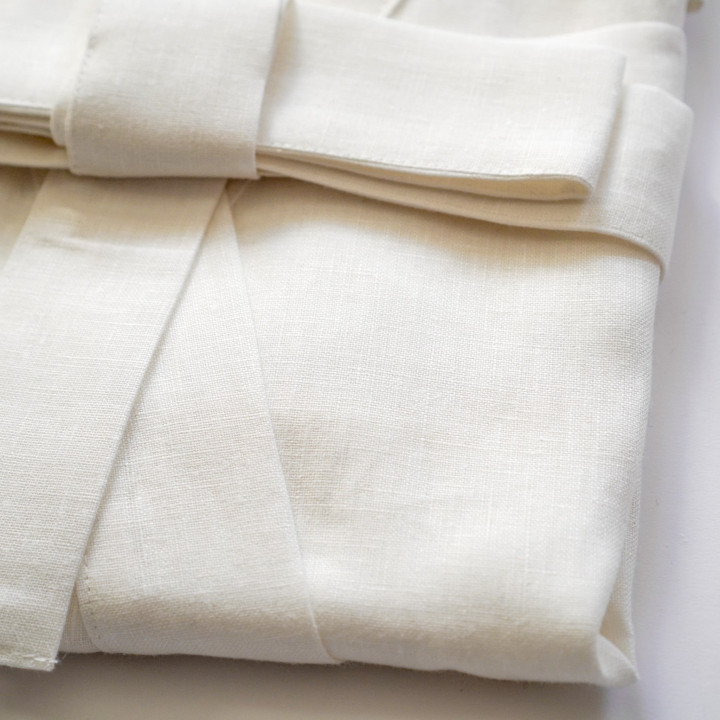 Lniane kimono (kość słoniowa) - idealny prezent dla Panny Młodej