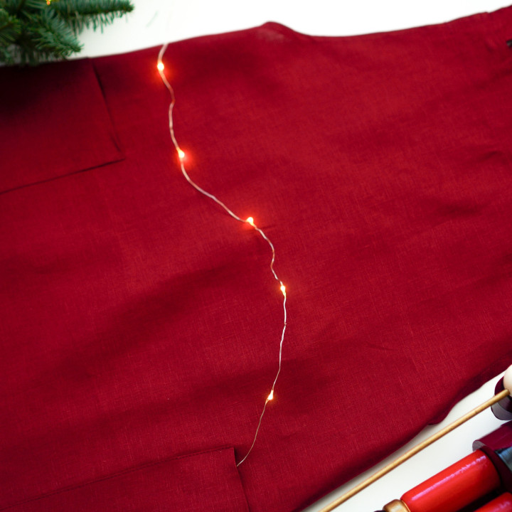 Fartuch japoński Madika (wiśniowy)