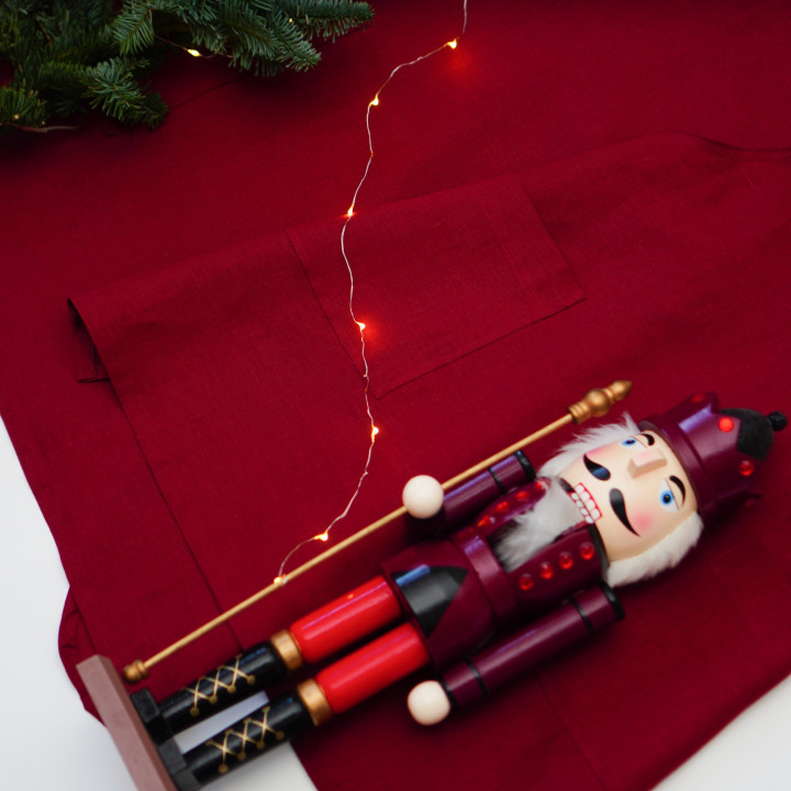 Zestaw fartuchów świątecznych - 100% len