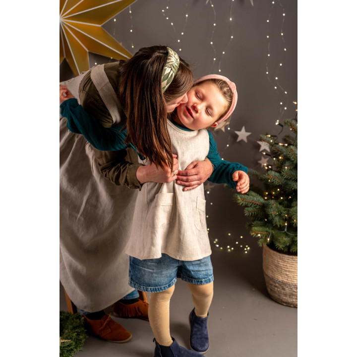 Lniany fartuszek dziecięcy Kerstin - wiązany