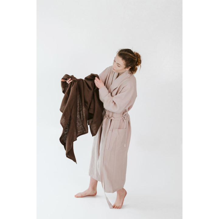 Lniany ręcznik plażowy