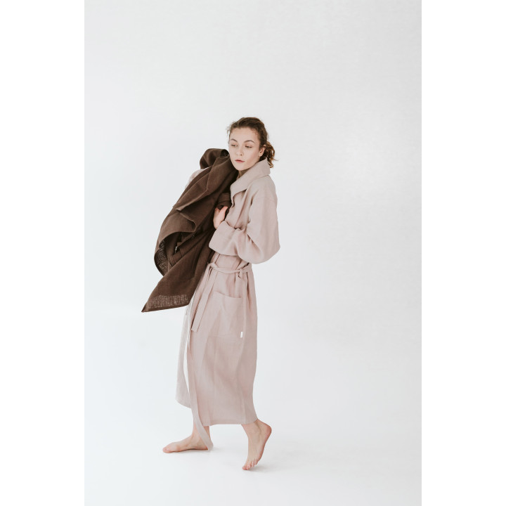 Lniany ręcznik plażowy