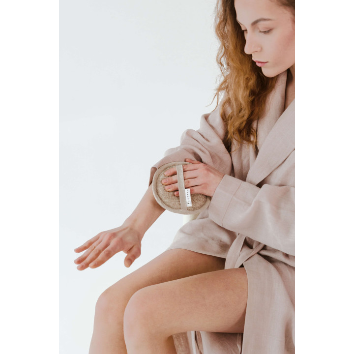 Linen terry washer for sauna - washcloth by Lennea