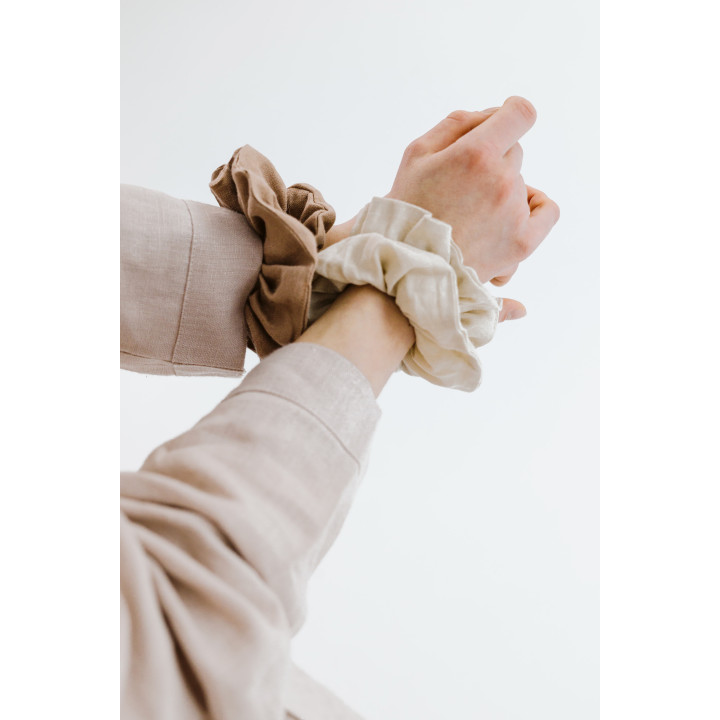 Scrunchie hårbånd i hør