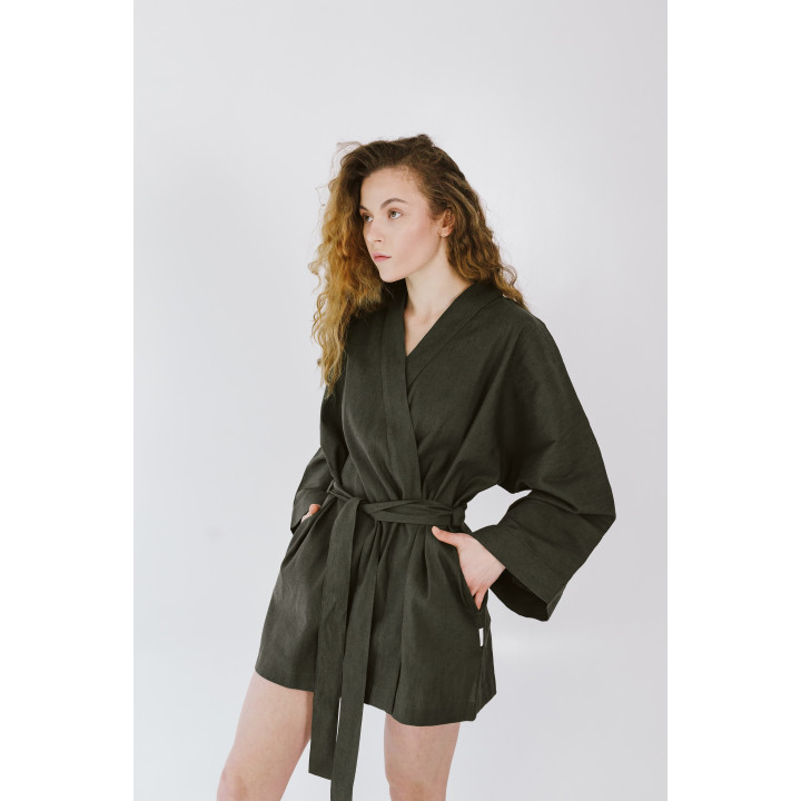 Lniane kimono (khaki)