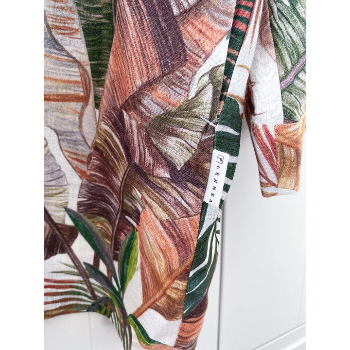 Linned kimono (elfenben) - den perfekte gave til bruden