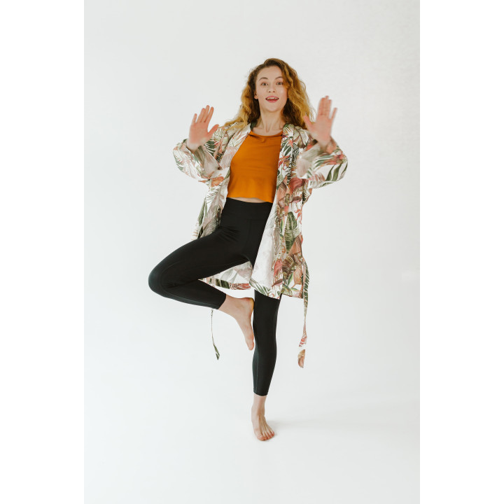 Linned kimono (elfenben) - den perfekte gave til bruden