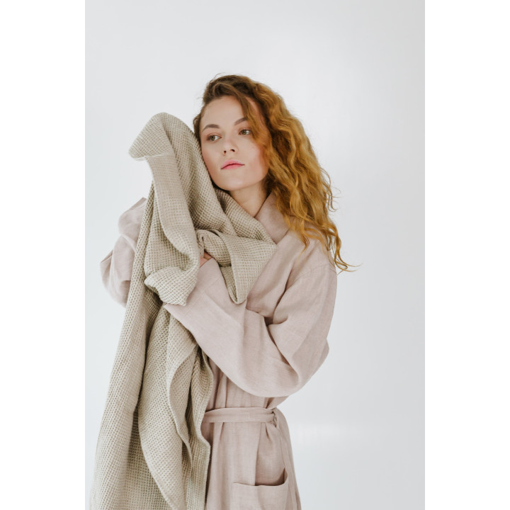Linen waffle towel