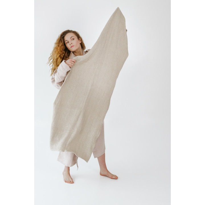 Linen waffle towel