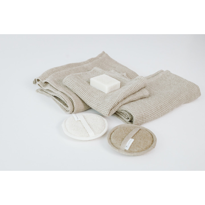 Linen waffle towel