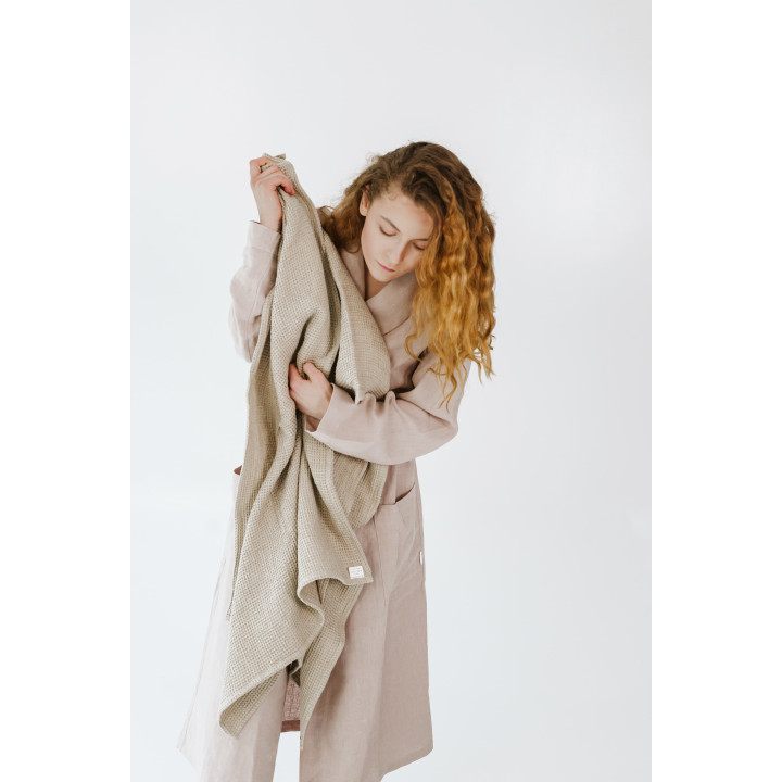 Linen waffle towel