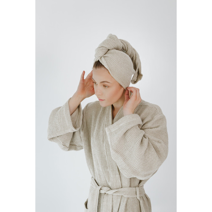 Linen hair turban