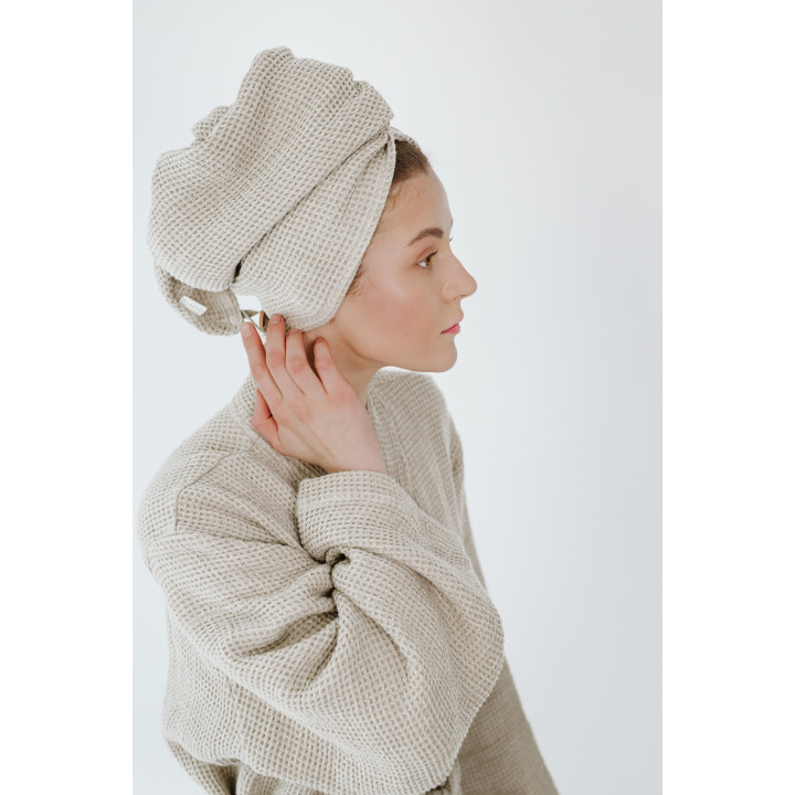 Linned sauna turban - 100% hør