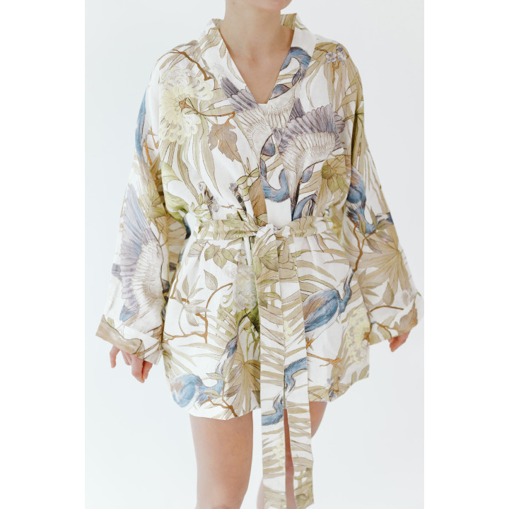 Lniane kimono (Niebieskie czaple)
