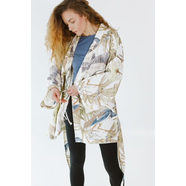 Lniane kimono (Niebieskie czaple)