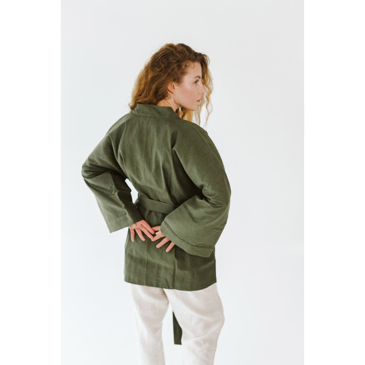 Lniane kimono (khaki)
