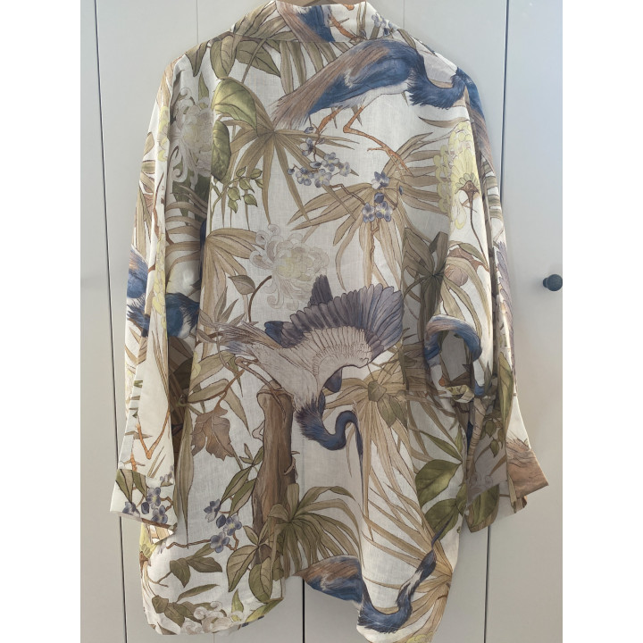 Lniane kimono (Niebieskie czaple)