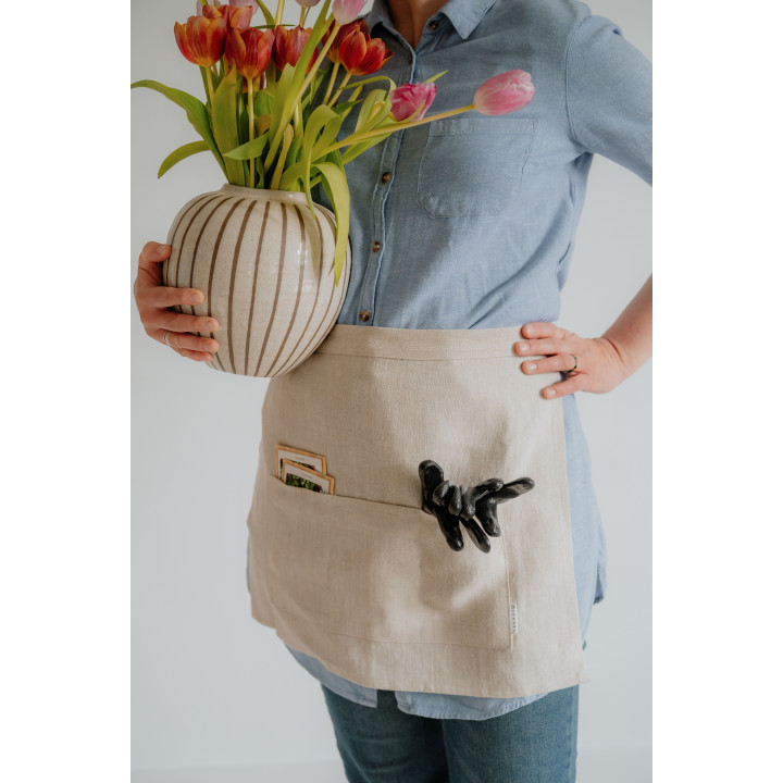 Lniana zapaska ogrodnicza