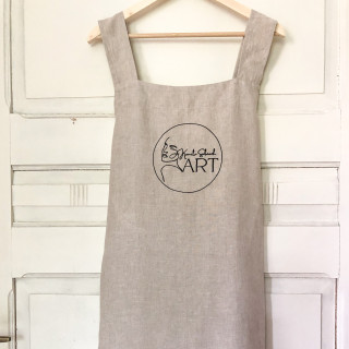 Apron with logo (natural)
