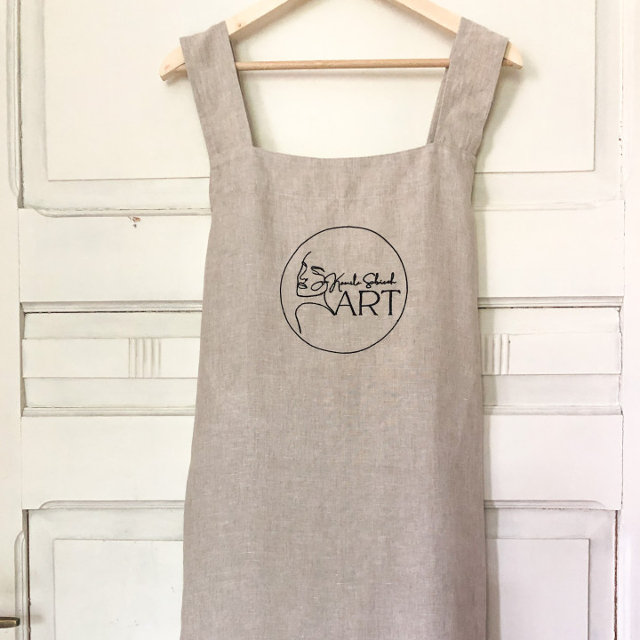 Apron with logo (natural)
