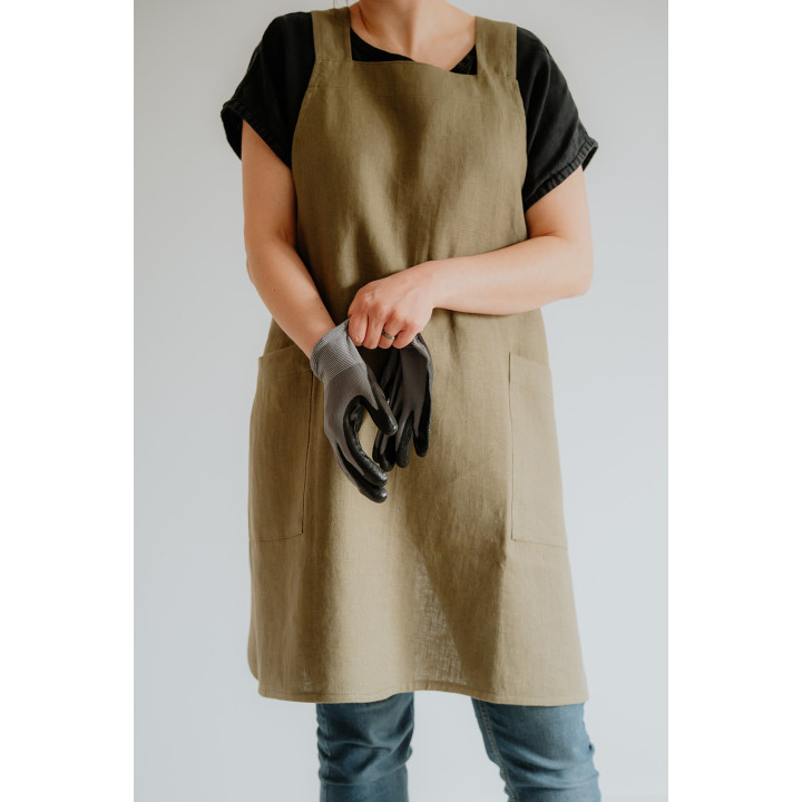 Ronja forklæde (oliven)