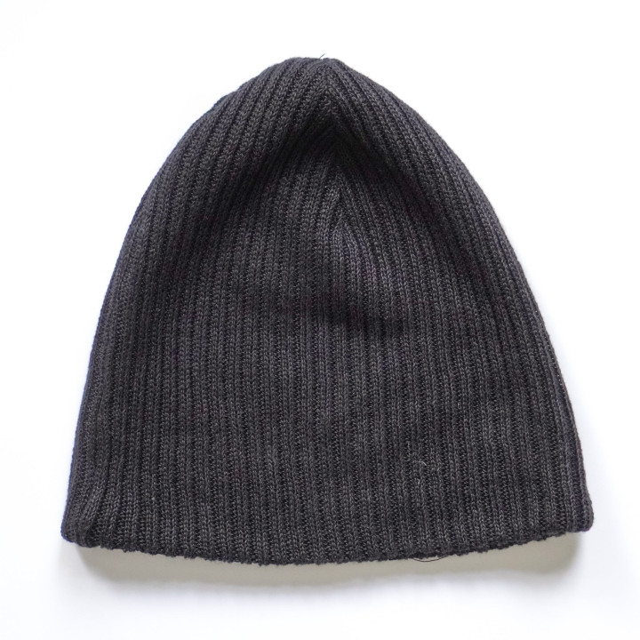 Linen beanie hat (black)