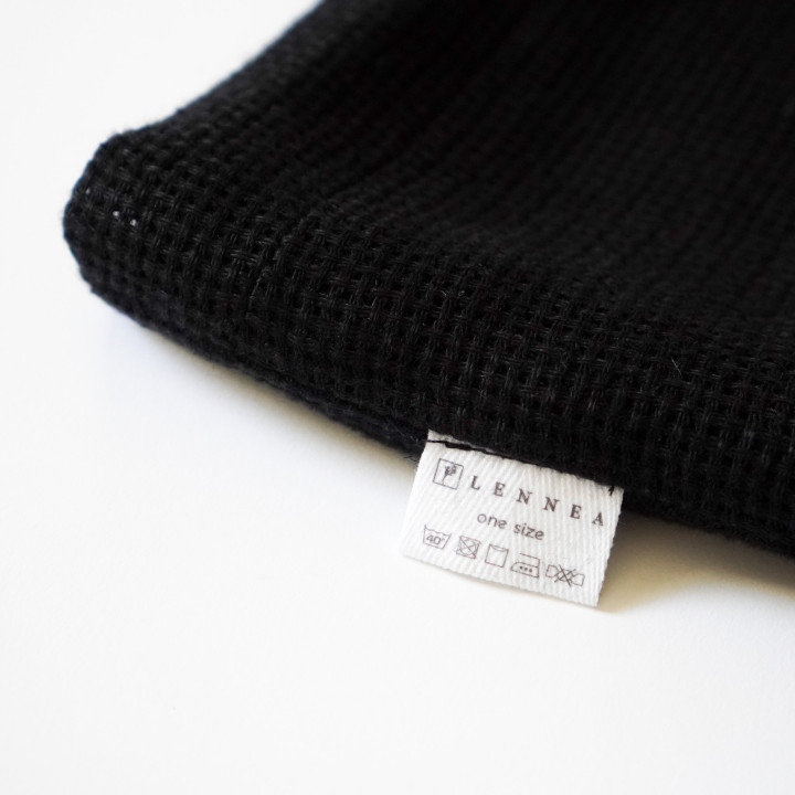 Hørtørklæde (sort)