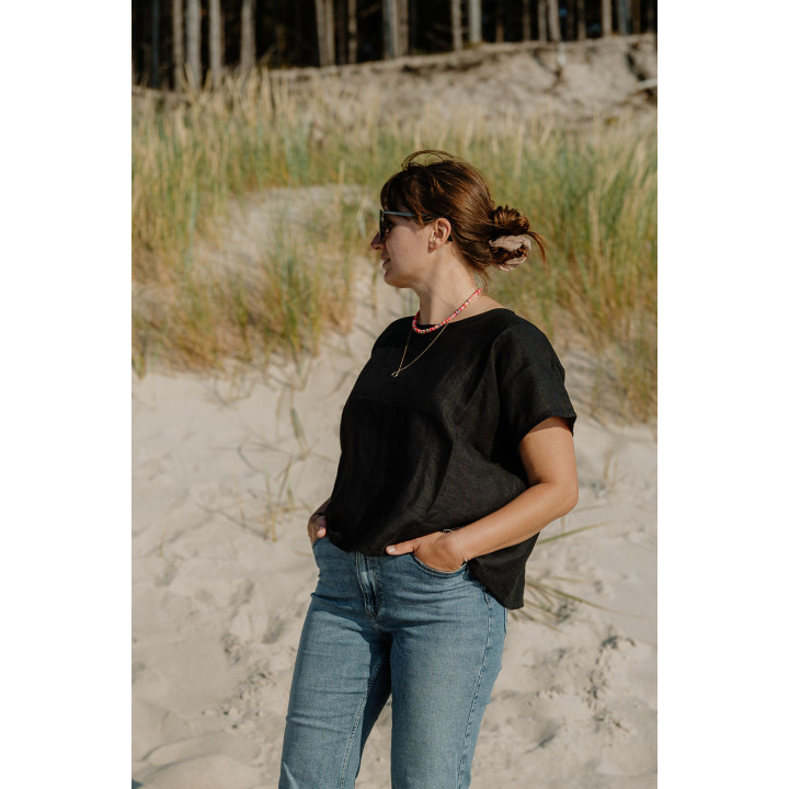 Lniany t-shirt Lovis